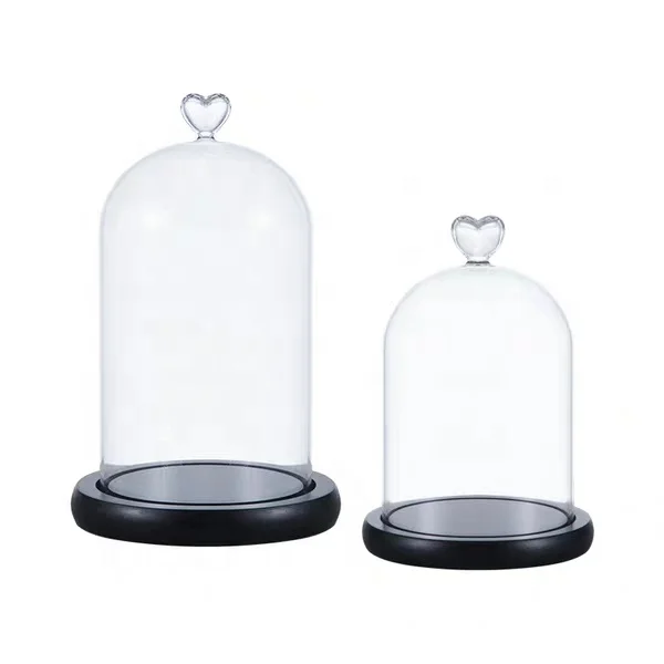 
mini size enternal flower display glass dome cloche glass bell jar 