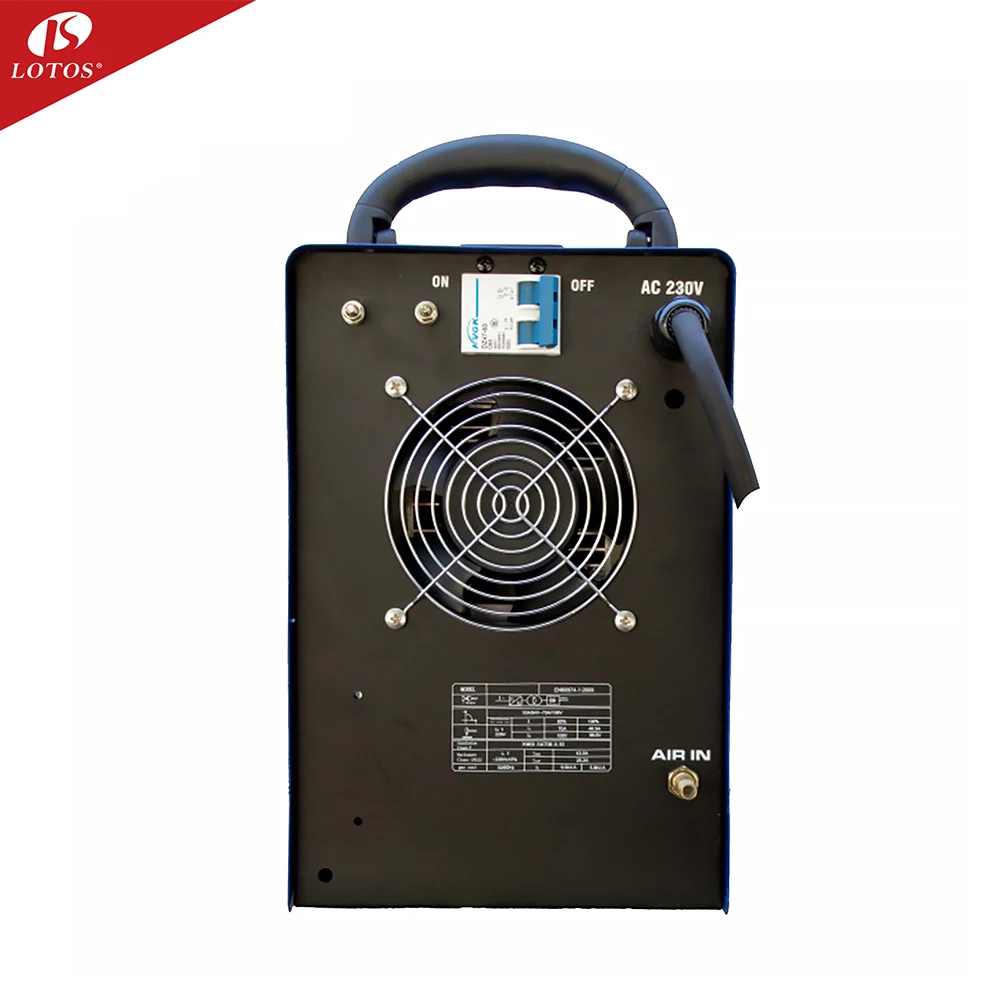 LOTOS ltp7000 IGBT Inverter 70 Amps Pilot Arc cut 40 air plasma cutter with compressor with smooth cutting feature