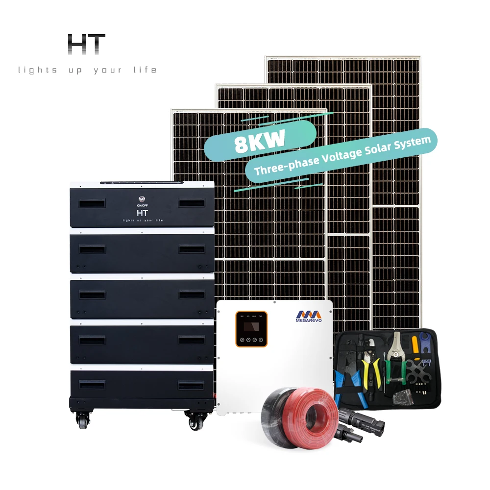 HT China Factory Price 3 Phase Solar Hybrid Inverter 8kw Inverter Solar Power System for Camping Electric Power Station
