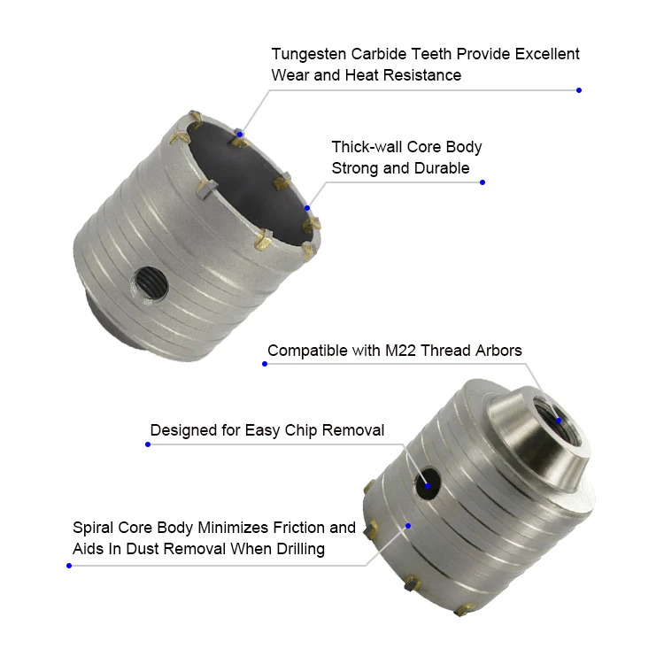 SDS MAX to M22 Thread Adaptor Adapter for TCT Core Drill Bit