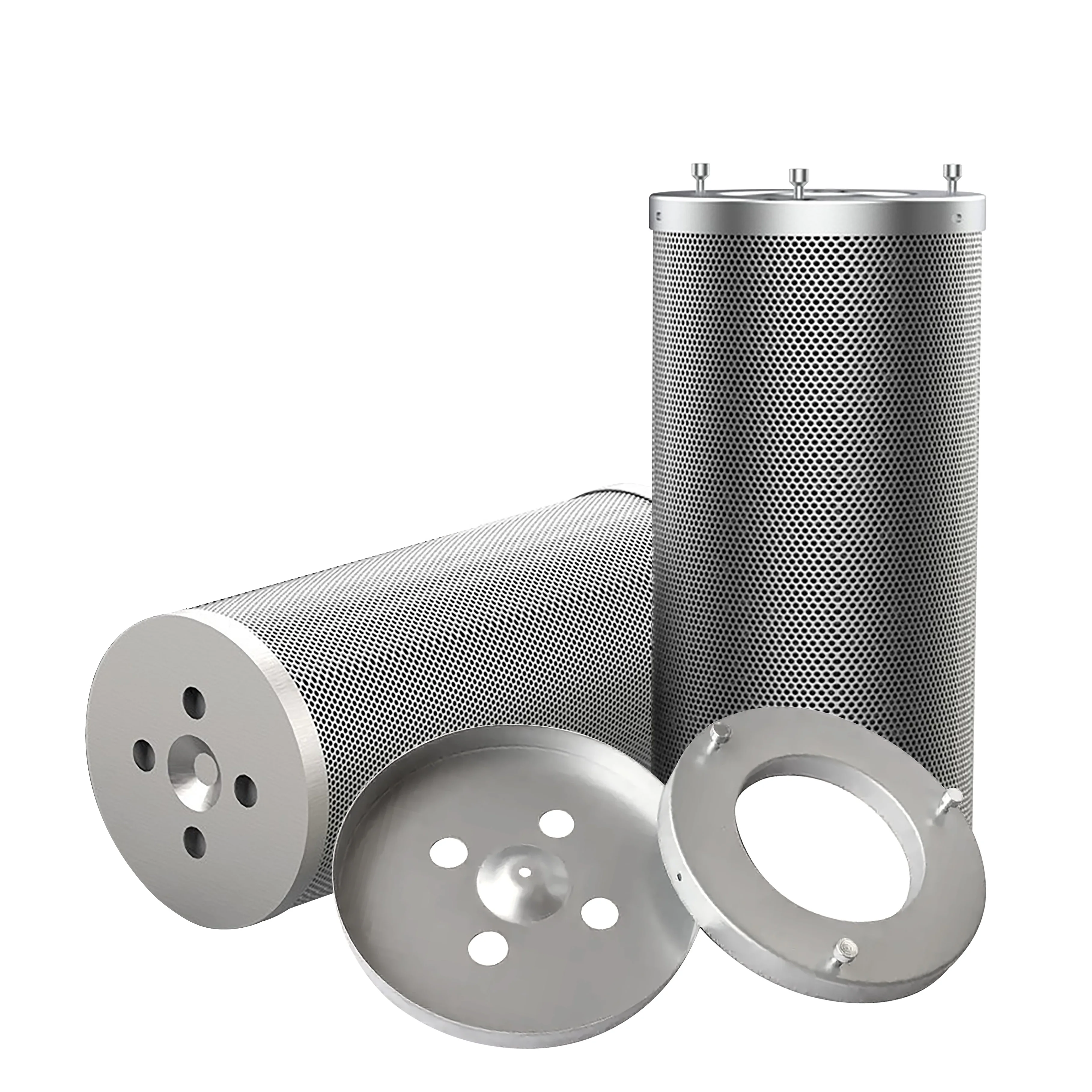 Easy Install Cylinder Shape Activated Carbon Air Filter Cartridge Parts And Components