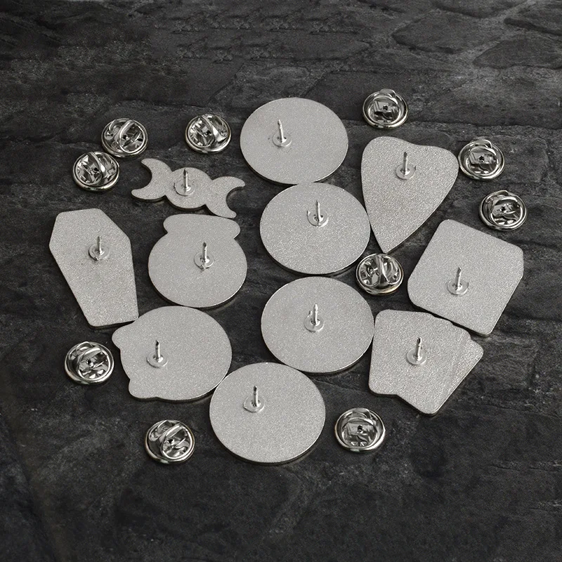 Halloween Punk Enamel Pins Cartoon Pumpkin Lapel Pins Cartoon Witch Breast Pins Horror Movies Suitable for Backpack Hats