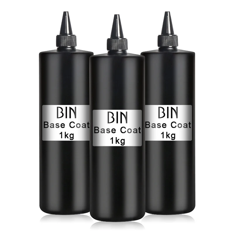 BIN Wholesale HEMA free NO TPO Formula Base Clear Raw Semi-material of UV Gel Nail Polish Builder gel 1 KG To Mix Color Pigment
