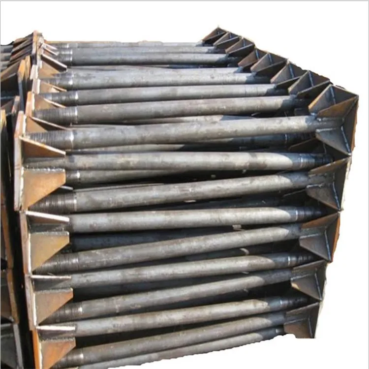 Factory direct supply OEM design high quality standard natural black color steel foundation bolt with welded plate