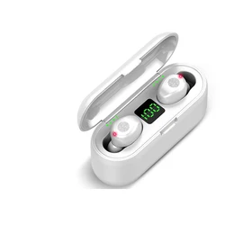 Mini Headphones F9 Tws BT5.0 Wireless Earbuds Earphone With 1200mah Charging Sports Gaming Headset With Led Display Headphone