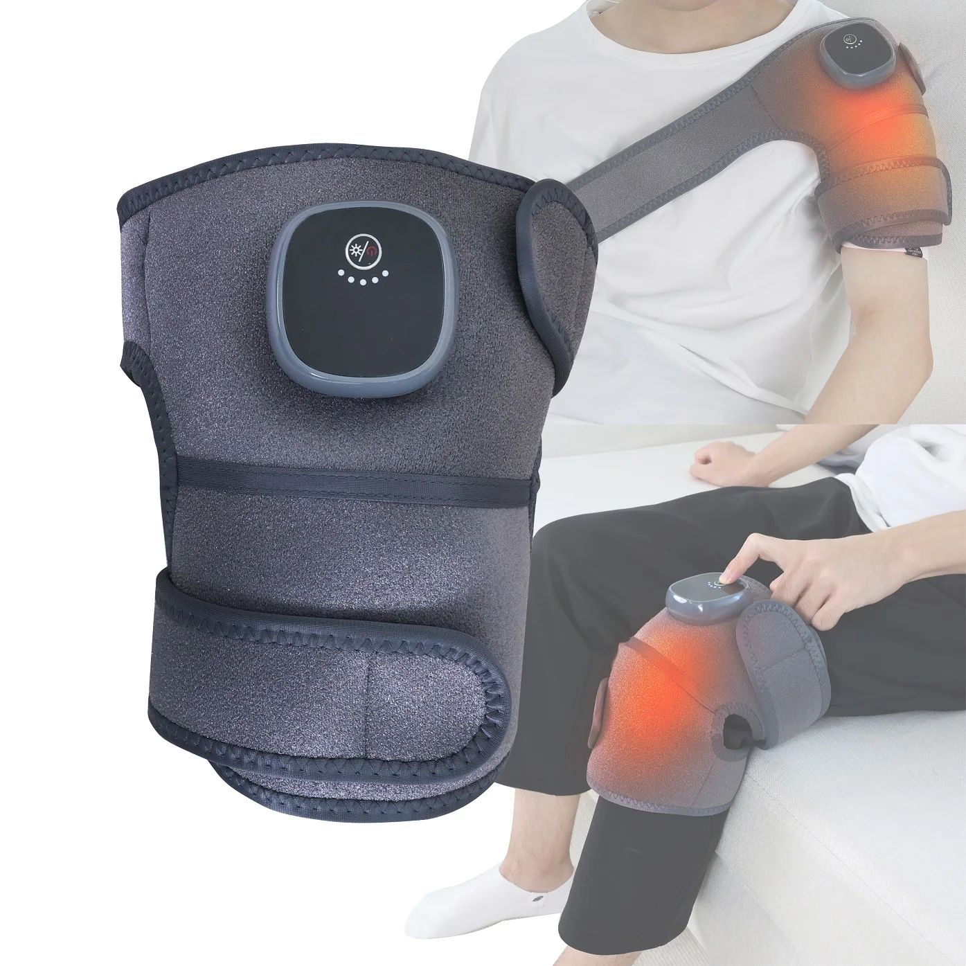 New Price Electric Warm Heat Therapy Knee Wrap Pad Massager Support Brace Arthritis For Knee Joint Massage Heat Knee Pad