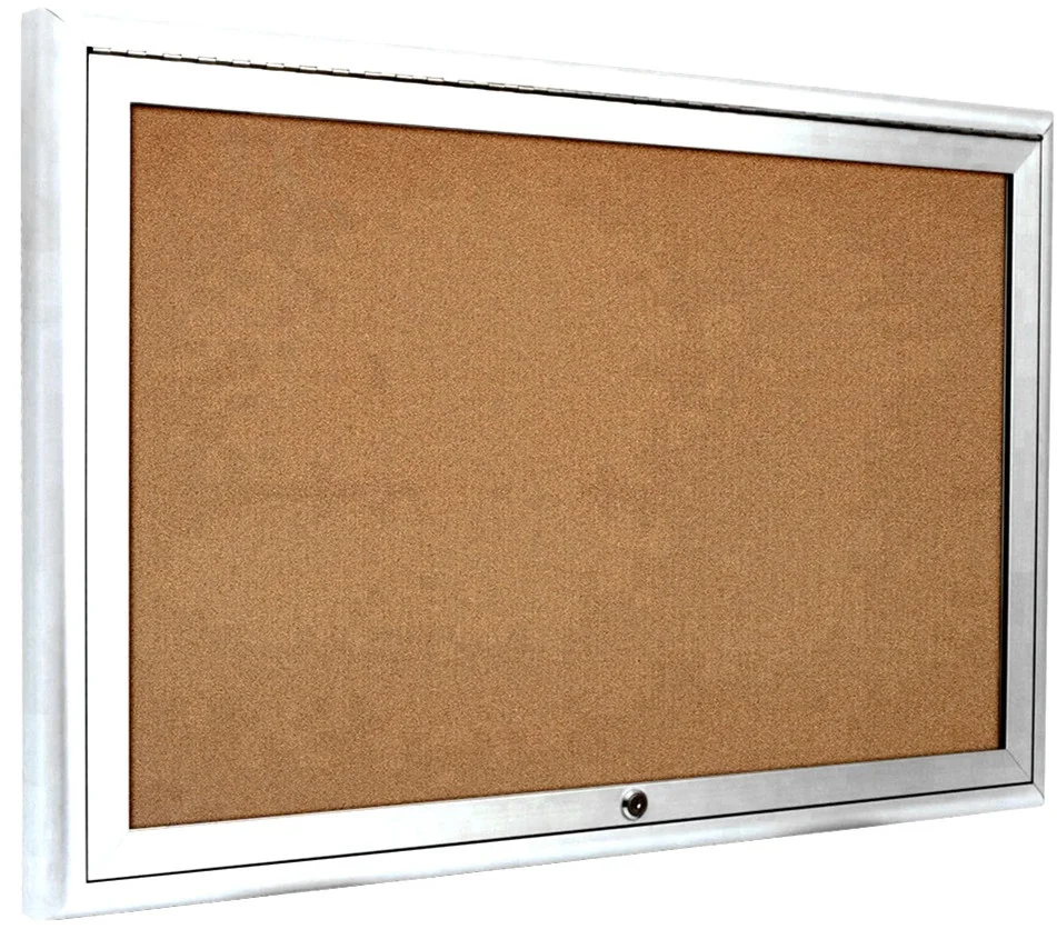 
High Quality Acrylic Doors Enclosed Cork Memo Bulletin Board 