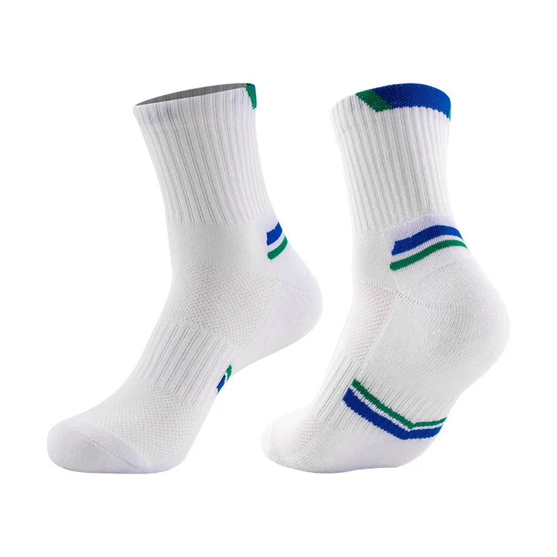 New Design Sport Badminton Socks Thickened Towel Bottom Breathable Socks Sweat Absorbent Table Tennis Training Crew Socks