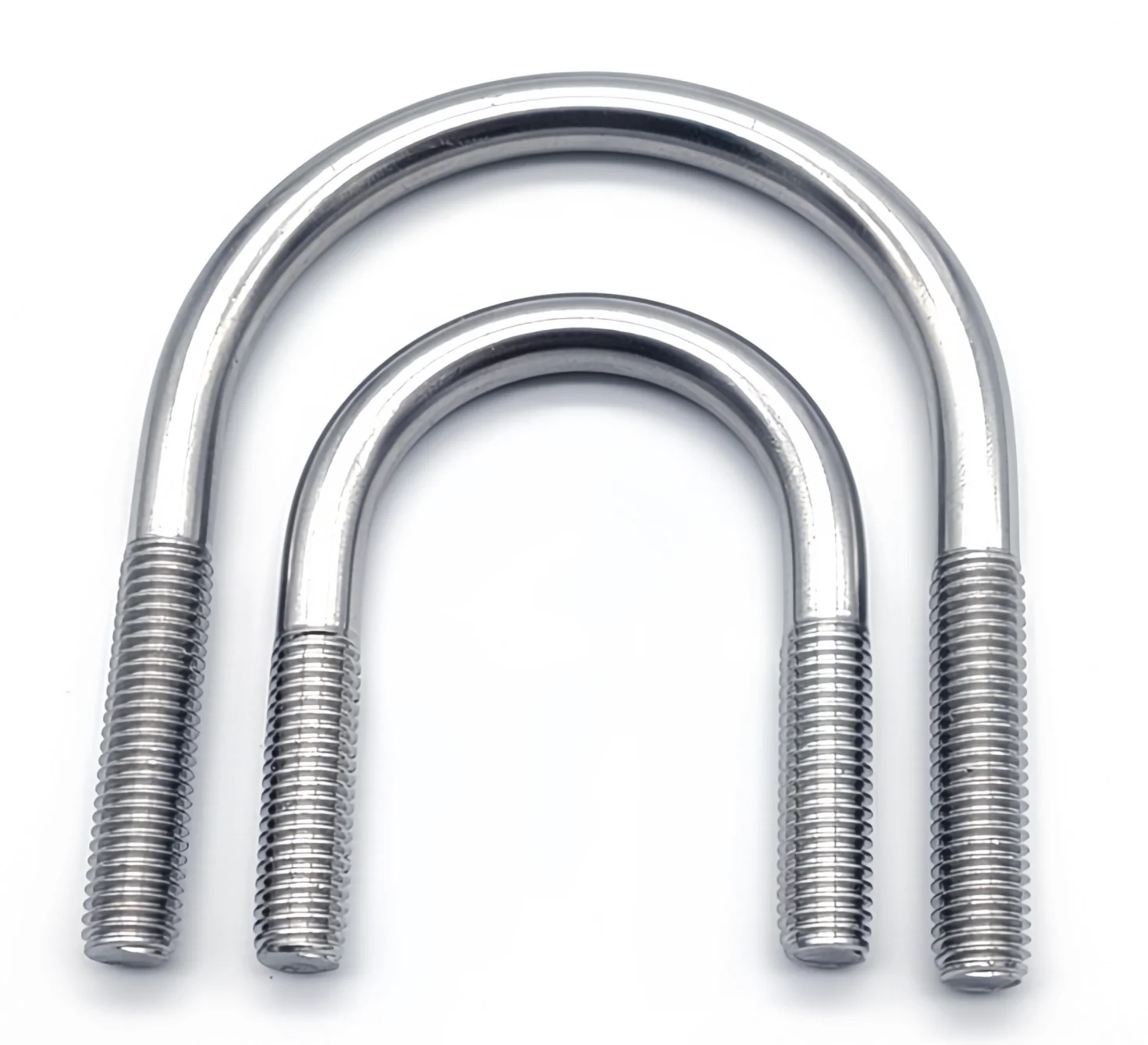U-bolt 304 stainless steel U-screw can be customized to various models, used for low carbon steel fixed pipe