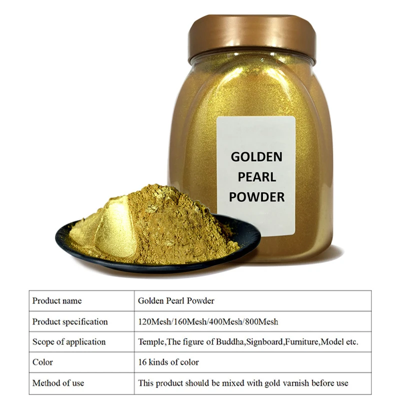 ZHENDI Hot Sale Golden Pearl Powder Water Based Gold Transfer Oil Per Bottle Brush Buddha