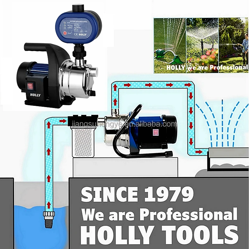 600W/1000W/1200W Stainless Steel Electronic Control Garden Booster Transfer Pump 1/1.3/1.6 HP Auto Self Switch Controller Pump