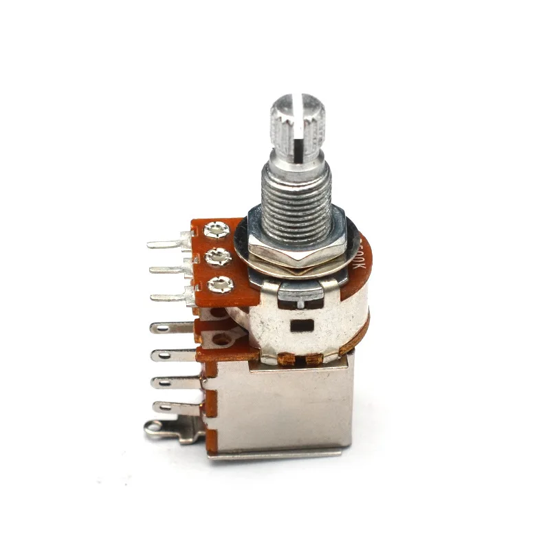 Guitar Potentiometer Control Pot Push/Pull Pot with Straight Terminal Block Pickup Coil Splitting Switch A500K/B500K Guitar Part