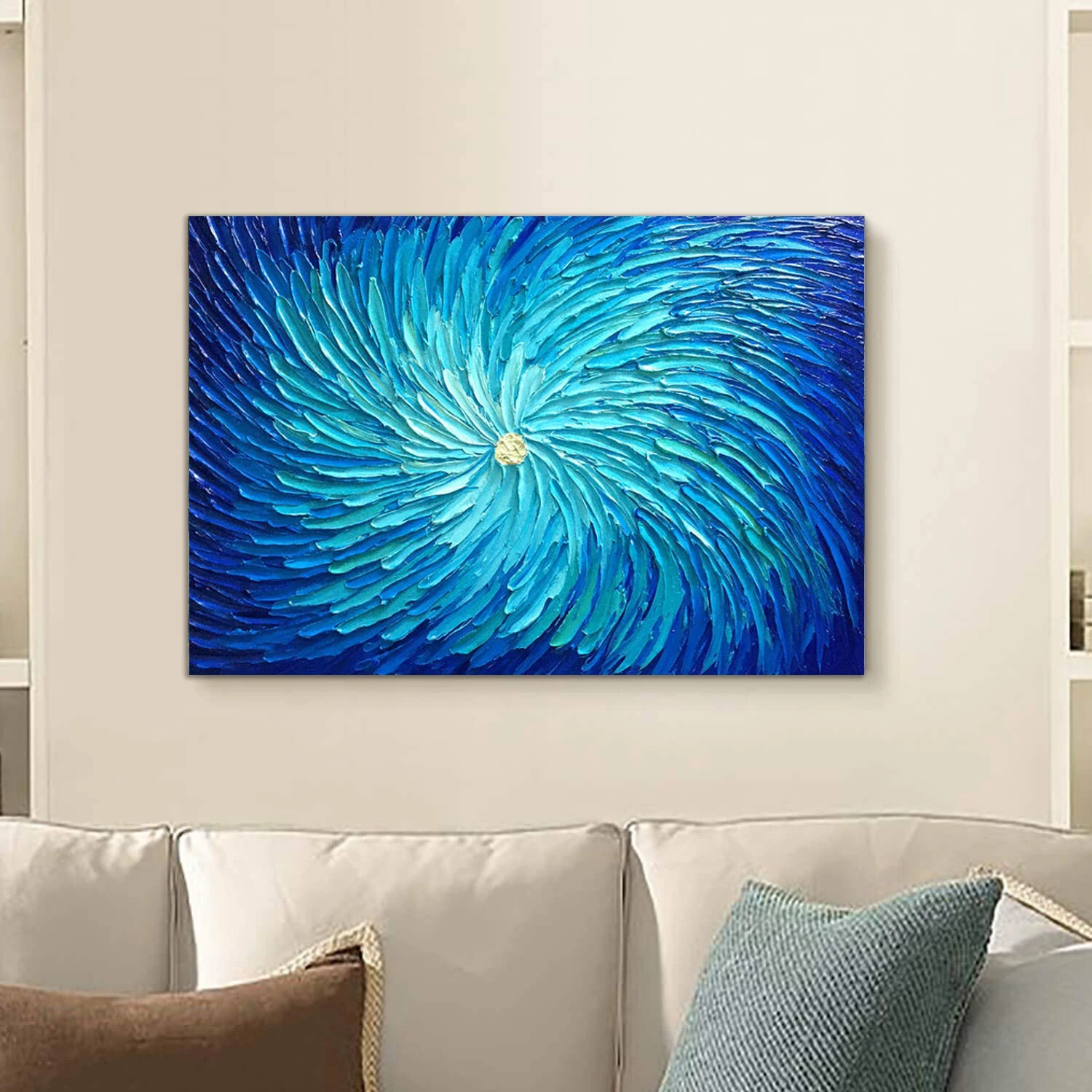 Wholesale Modern Texture Canvas Home Decorations 3D Handmade Oil Paintings for Living Room