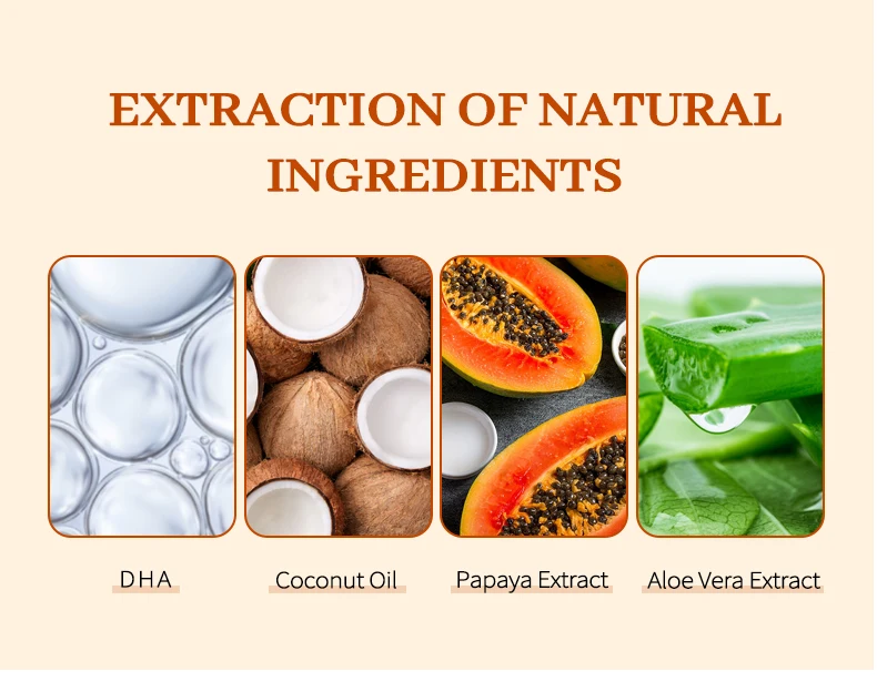 Private Label Custom Beauty Products Natural Tanning Lotion  Active Self Tanner Gel Sun Tan Drops