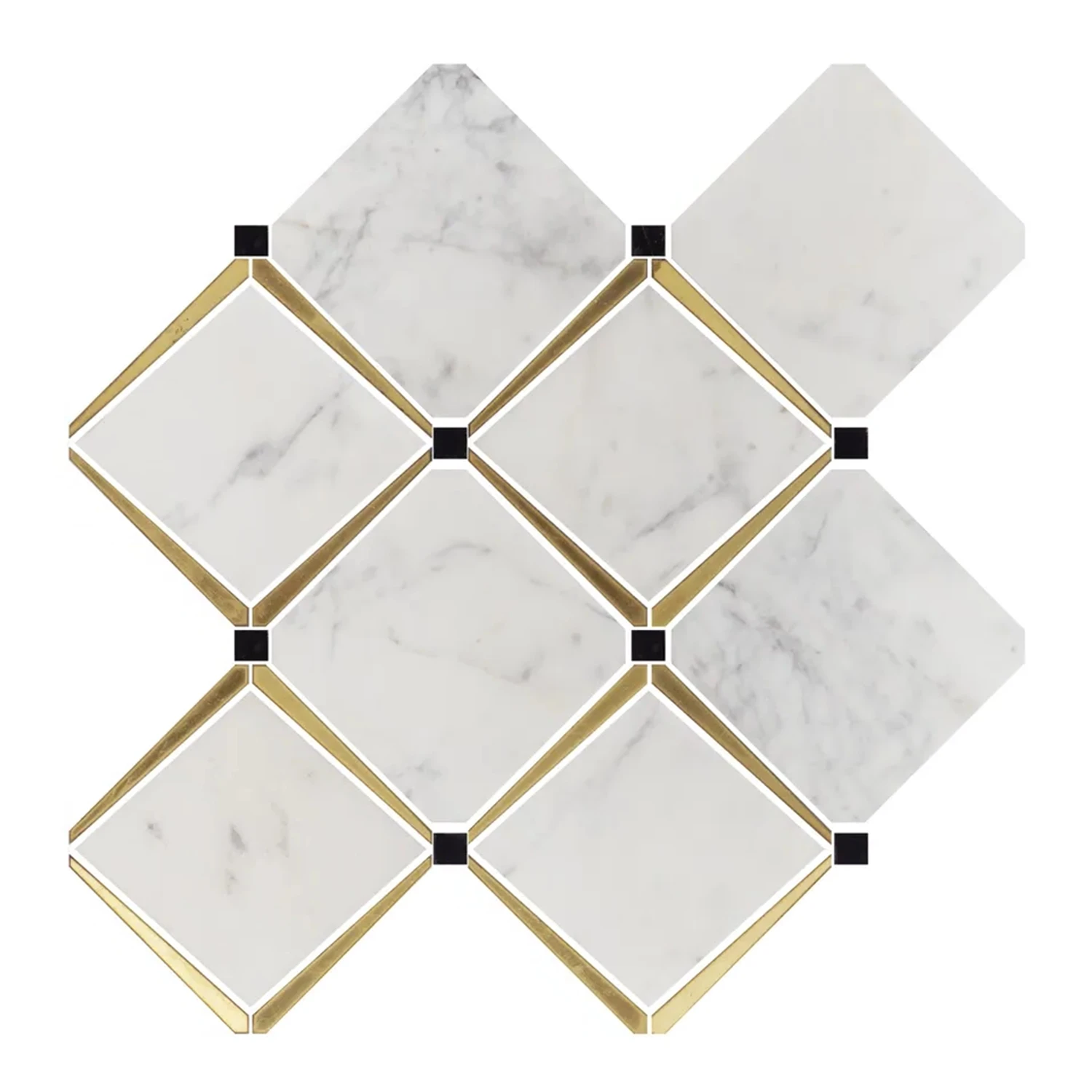 Wholesale Arabescato White Marble Irregular Woven Basket Natural Marble Kitchen Bathroom Floor Mosaic