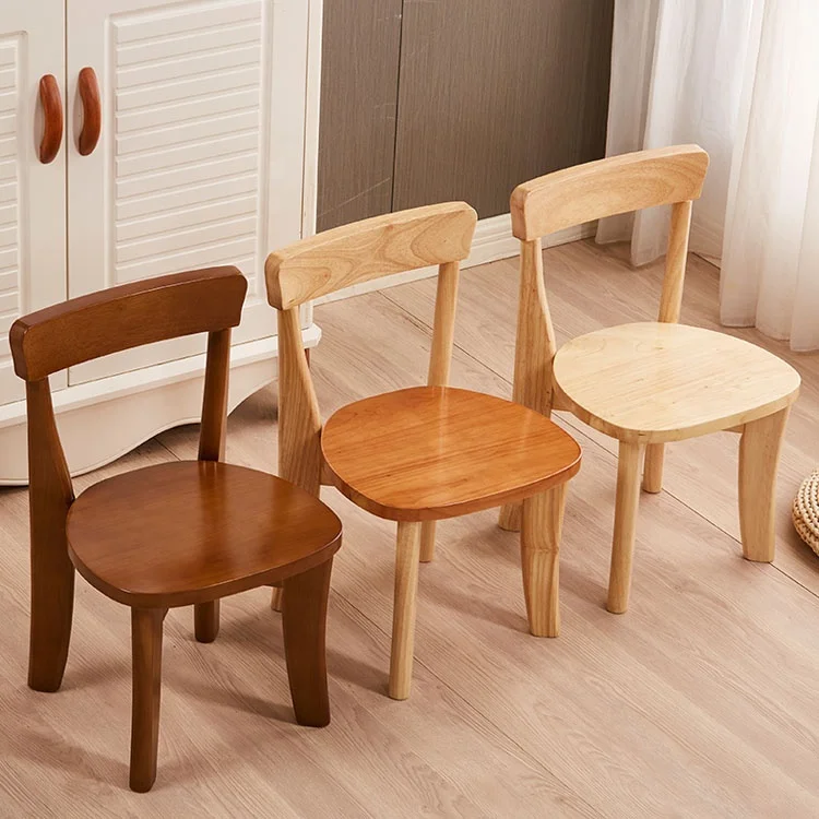 kids furniture wholesale customized small natural solid wood children chair