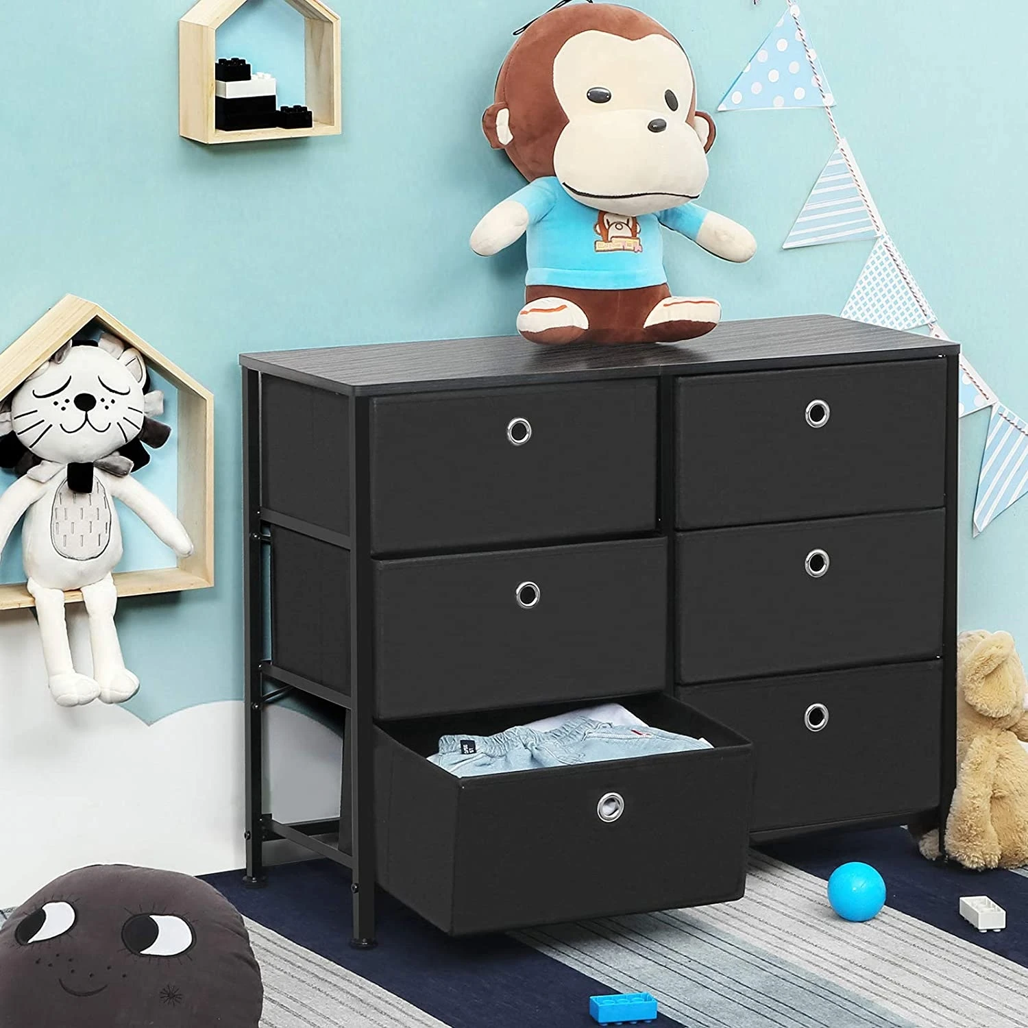 High Quality Modern Storage Cabinets With 6 Drawers For Toy and clothes dresser for bedroom