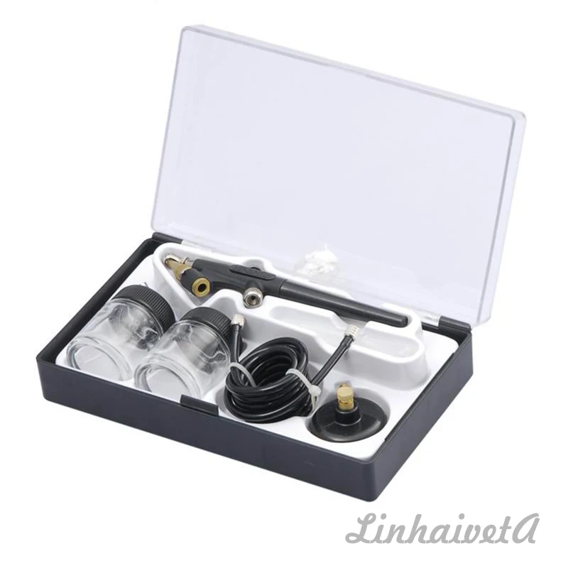 LinhaivetA Single action mini airbrush machine kit spray gun air brush