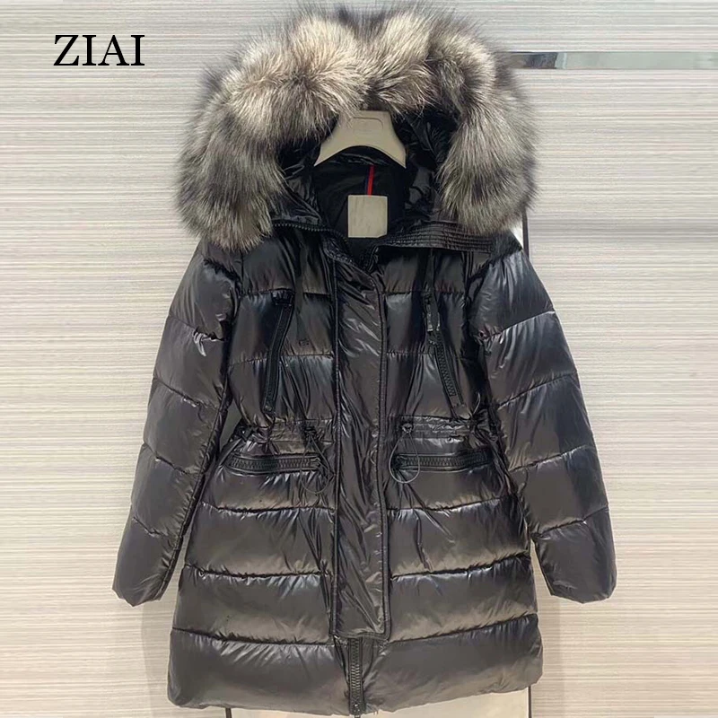 
Hot selling wholesale women winter coats belt quilted waterproof parka padded coat with real big fur hood girls puffer coats 