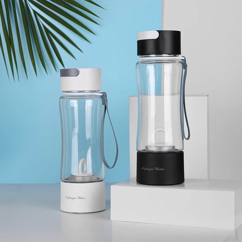 380ml tritan plastic Hydrogen water device with inhalation option from the lid