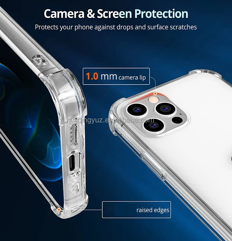 Transparent Case Clear Slim Fit Grip Shockproof Bumper Anti-Scratch Handy Case For Redmi note 11 pro(5g) huawei P30 Lite S22