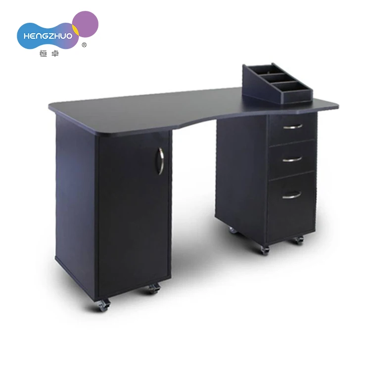professional black valnut wooden manicure desk / wood nail tables
