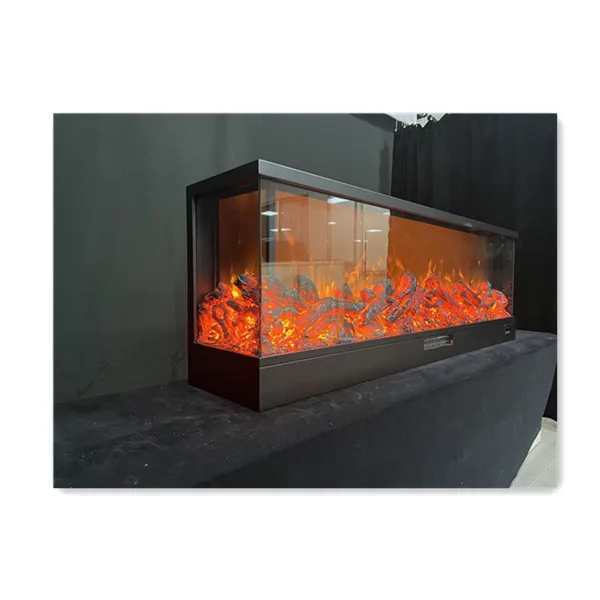 Высокое качество украшение 3-стороннее освещение вставляется свободный стоящий электрический камин для продажи
