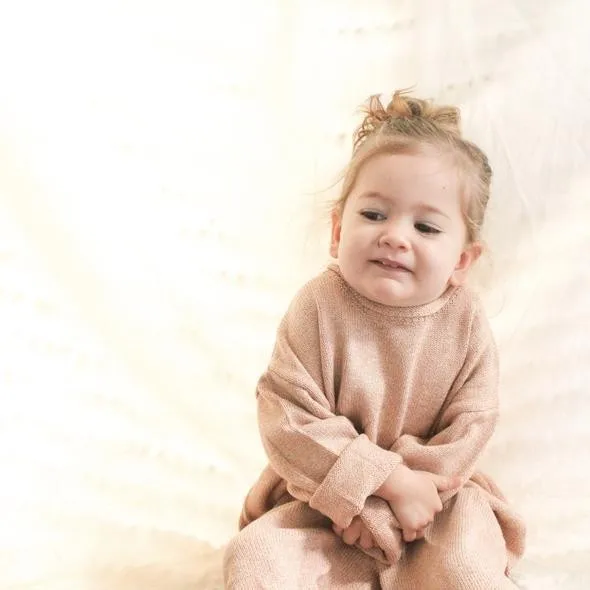 Toddler Sweat Suit Long Sleeve Crew Neck Pullover Straight Fit Pants Suit  knitwear sets 2 piece winter sweater pants set kids