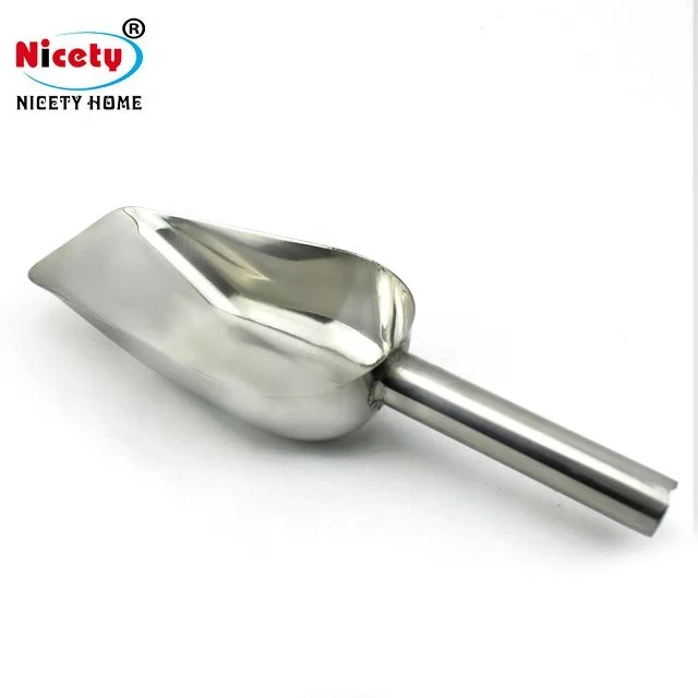 Wholesale mini size flat bottomed shovel stainless steel ice shovel scoop