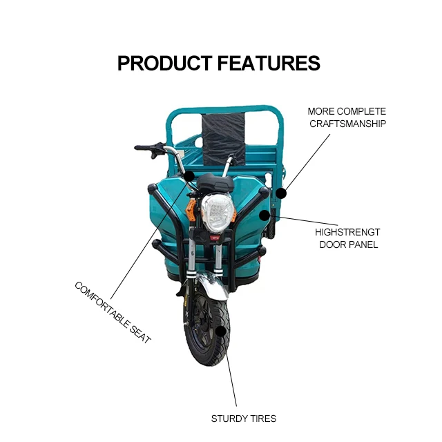 E-Trikes Cheap  Delivery Black Critter Adult Trike 7 Speed Motorized  Electric Cargo Tricycles