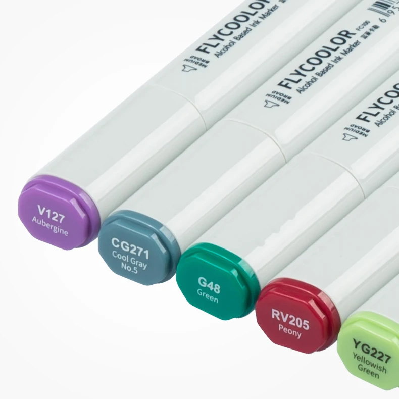 Superior alcoholic based drawing marker  bullet and chisel double nib 470 colors totally japanese nib and ink