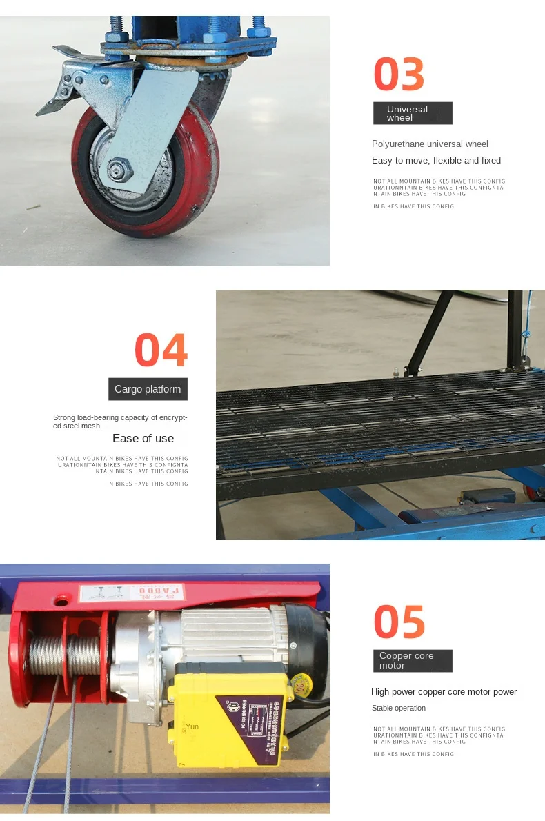 2-8M 500KG Remoto Control Electric Lifting Ladder Scaffolding Mobile Telescopic Folding Platform