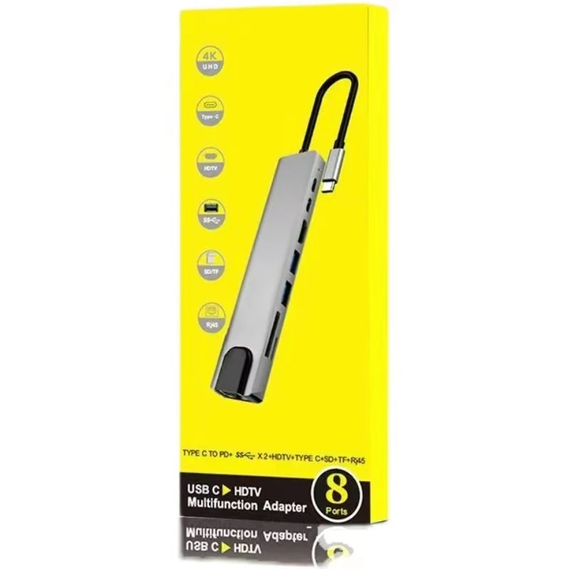 Заводская розетка USB C док-станция к HDcable конвертер концентратор разделитель кардридер 8 в 1 Type-c