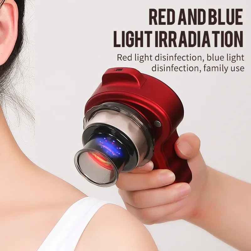 12 Gear Smart Electric Vacuum Cupping Massager with Red Light Therapy Gus sha Massage Device
