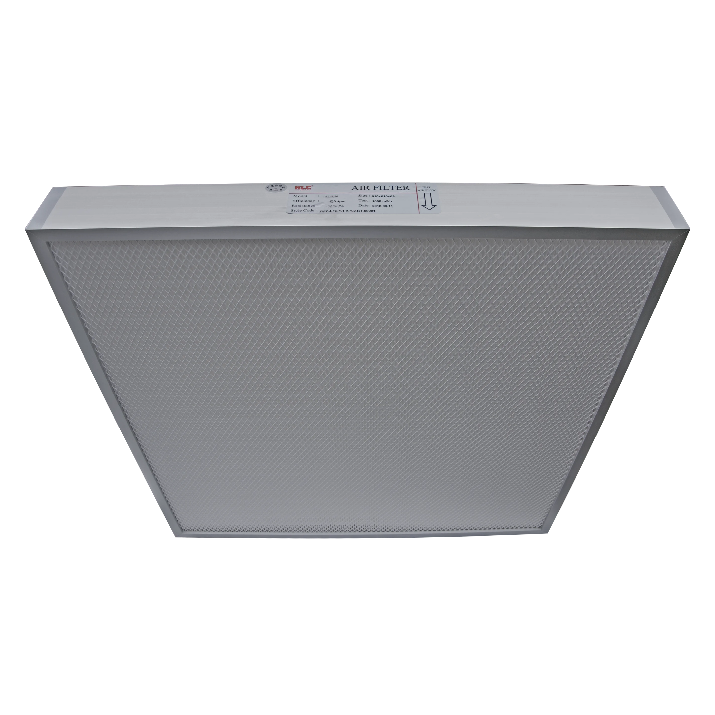 KLC industrial ahu/hvac hepa air filter replacement h14 hepa filter laminar flow