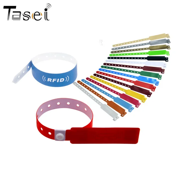 
 Водонепроницаемые HF UHF бумага/ПВХ RFID браслеты для контроля доступа к мероприятиям  