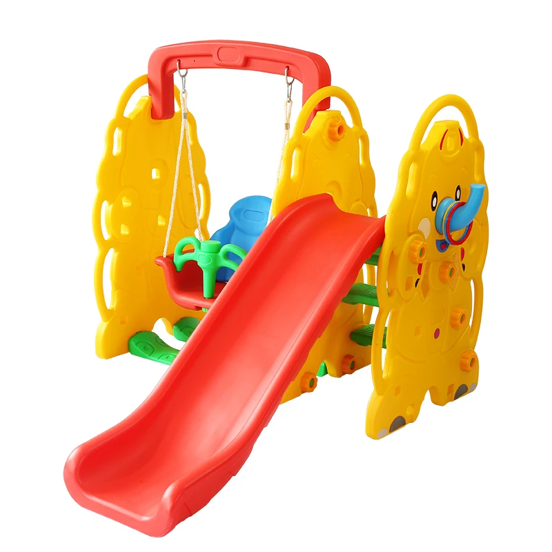 Hot sale outside school  elephant slide and swing set for children home