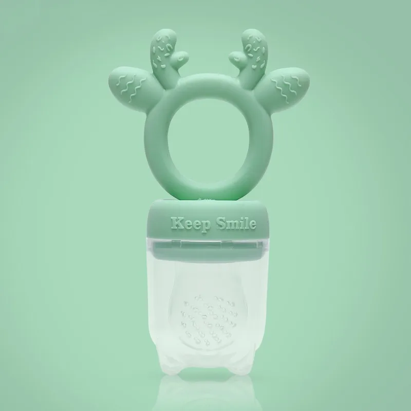 Factory Direct Sale Bpa Free Silicone Baby Toddler Pacifier Soft Portable Baby Fruit Teether Infant Kids Baby Pacifier Feeder
