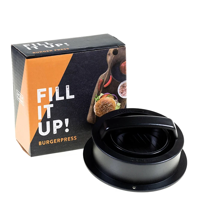 Sale low price packing paper box for non stick hamburger burger press round smasher grill multifunctional meat press packaging