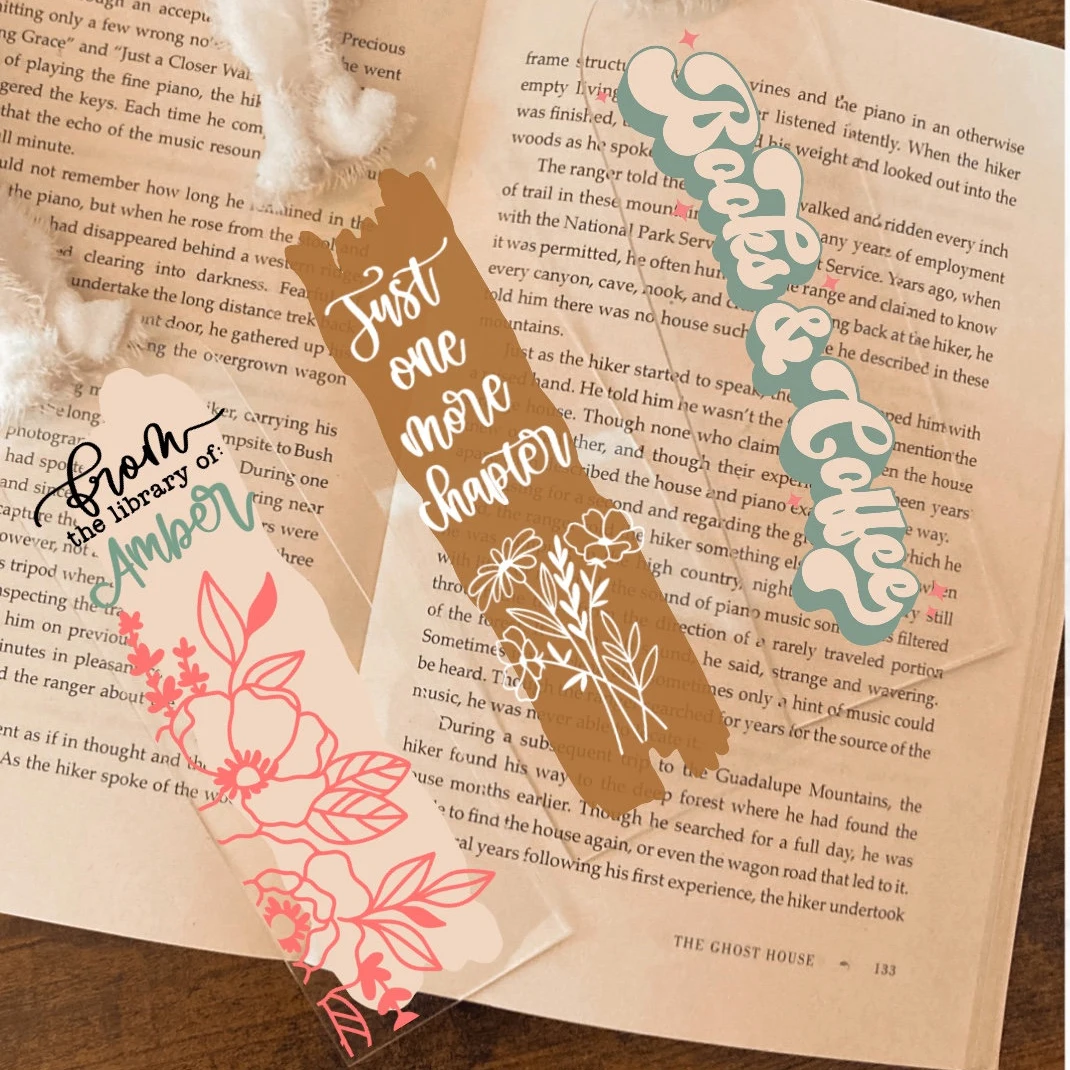 Custom Acrylic Sublimation SVG Bundle Bookmark for Women with Tassel Promotional Bookmarks Gift for Reader