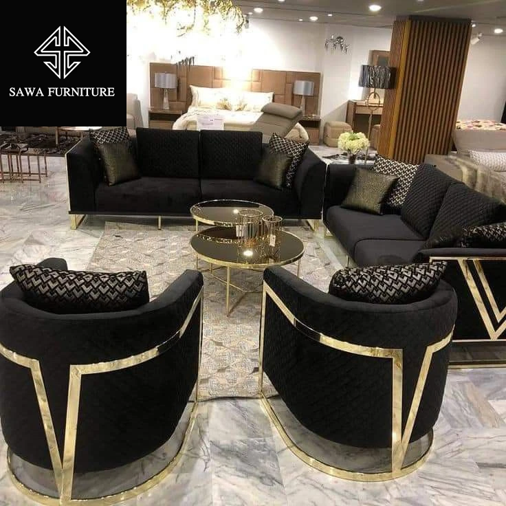 2023 Luxury Gold Stainless Steel Accent Chair Velvet Upholster V Shaped Lounge Chair For Home Hotel