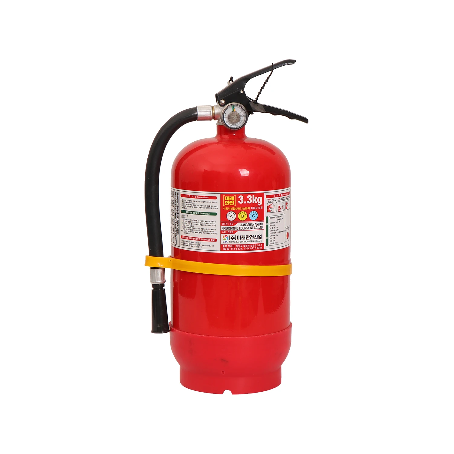 High Quality Nice Price 3.3kg 80% ABC Dry Chemical Powder Fire Extinguisher wholesale
