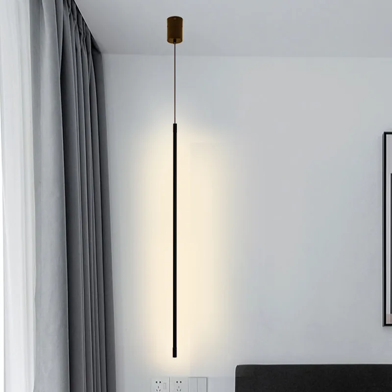 modern simple minimalist design indoor decoration hotel room bedroom bedside acrylic led chandelier