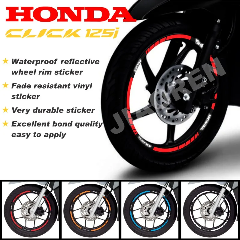 wheel decals for honda click 125i 150i 160 motorcycle rim stickers