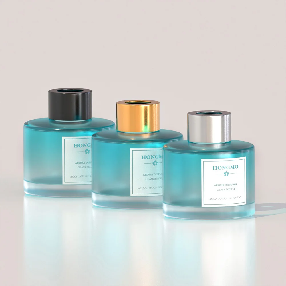 Wholesale 50ml To 250ml Empty Round Clear Glass Aroma Decor Reed Diffuser Bottles With Cap