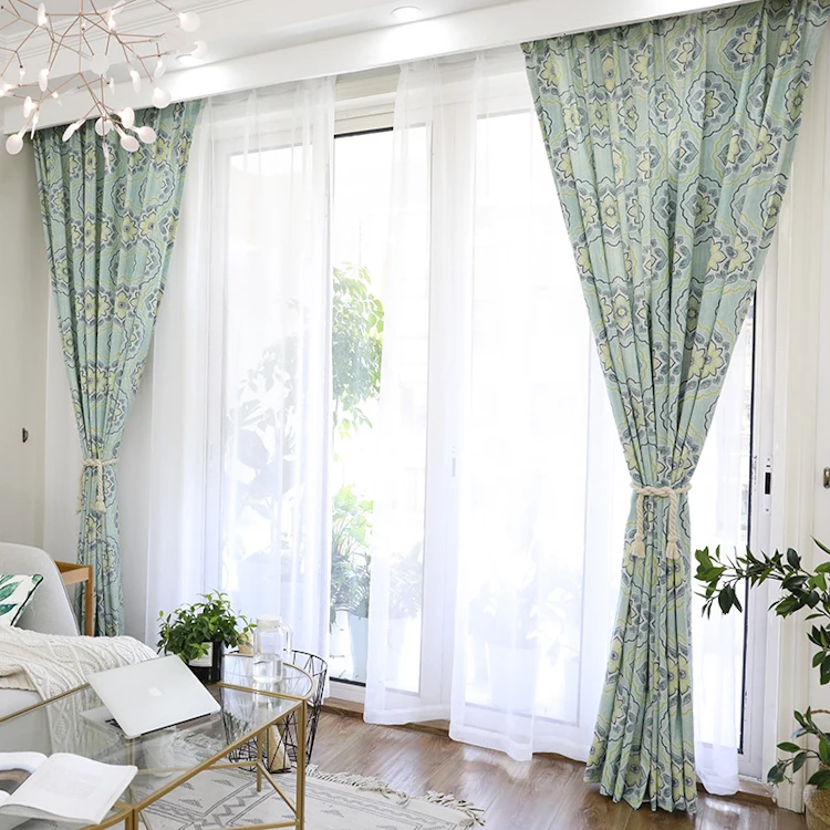 Интернет магазин готовая гостиная печатные Cortinas Para Sala, новые окна шторы гостиная Gordijnen/