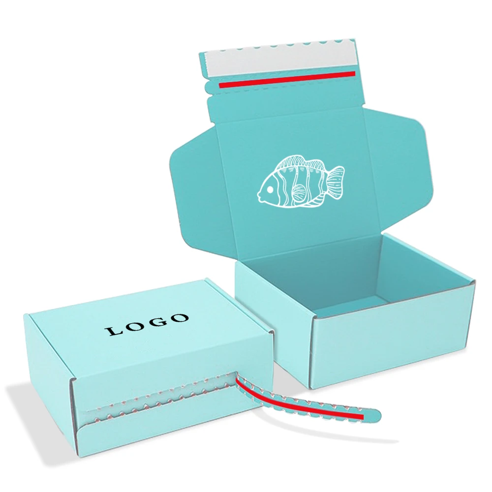 Recycled Corrugated Postal Mailing Cardboard Box with Zipper for Shipping Clothing Gift Packaging Printed Design stress Fur Use