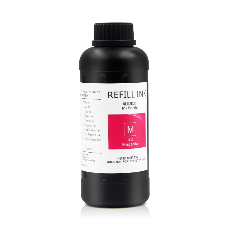 Ocbestjet 500ML/Bottle Curable UV Film Ink For Epson Head Ink Mall L800 1390 TX800 L800 UV Flatbed Printer UV Ink