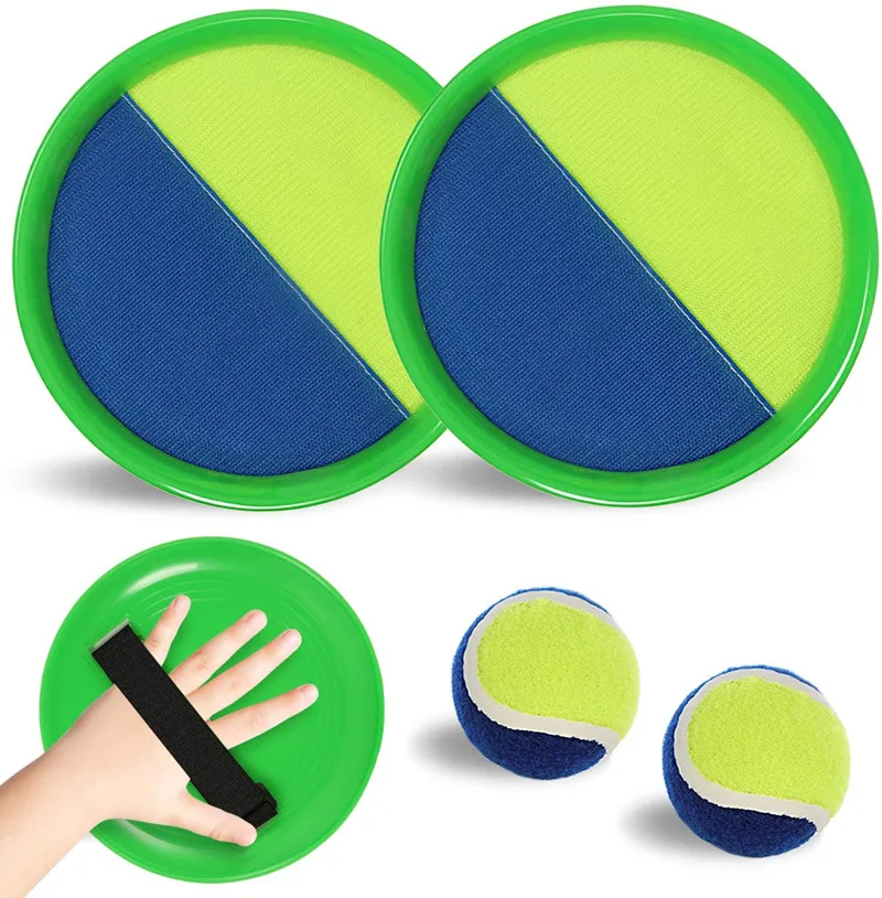 Wholesale Outdoor Sports Beach Ball Catching Games Toy Paddle Sticky Catch Ball and Toss Game Set