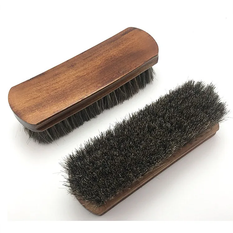 Высококачественная вогнутая щетка из конского волоса с деревянной ручкой, щетка для детейлинга автомобиля, щетка для кожи, сиденья и ковра